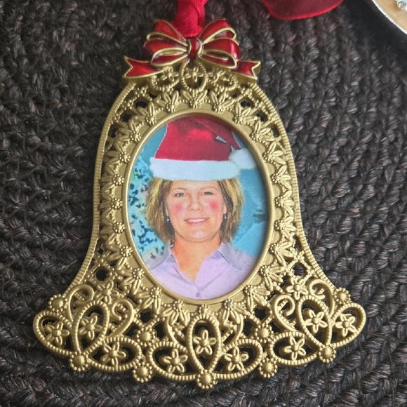 Holiday Photo Frame Ornaments Set - Silver and Gold - Picture 4 of 4